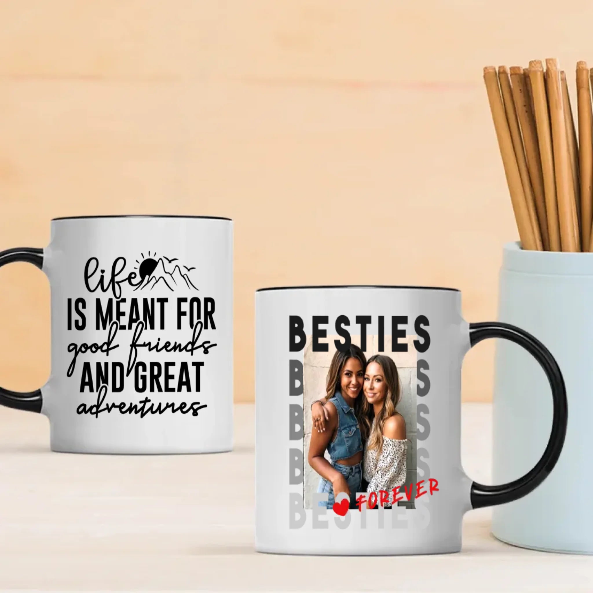 Custom Best Friend Mug – Friendship That Makes Life Brighter - 89Prints