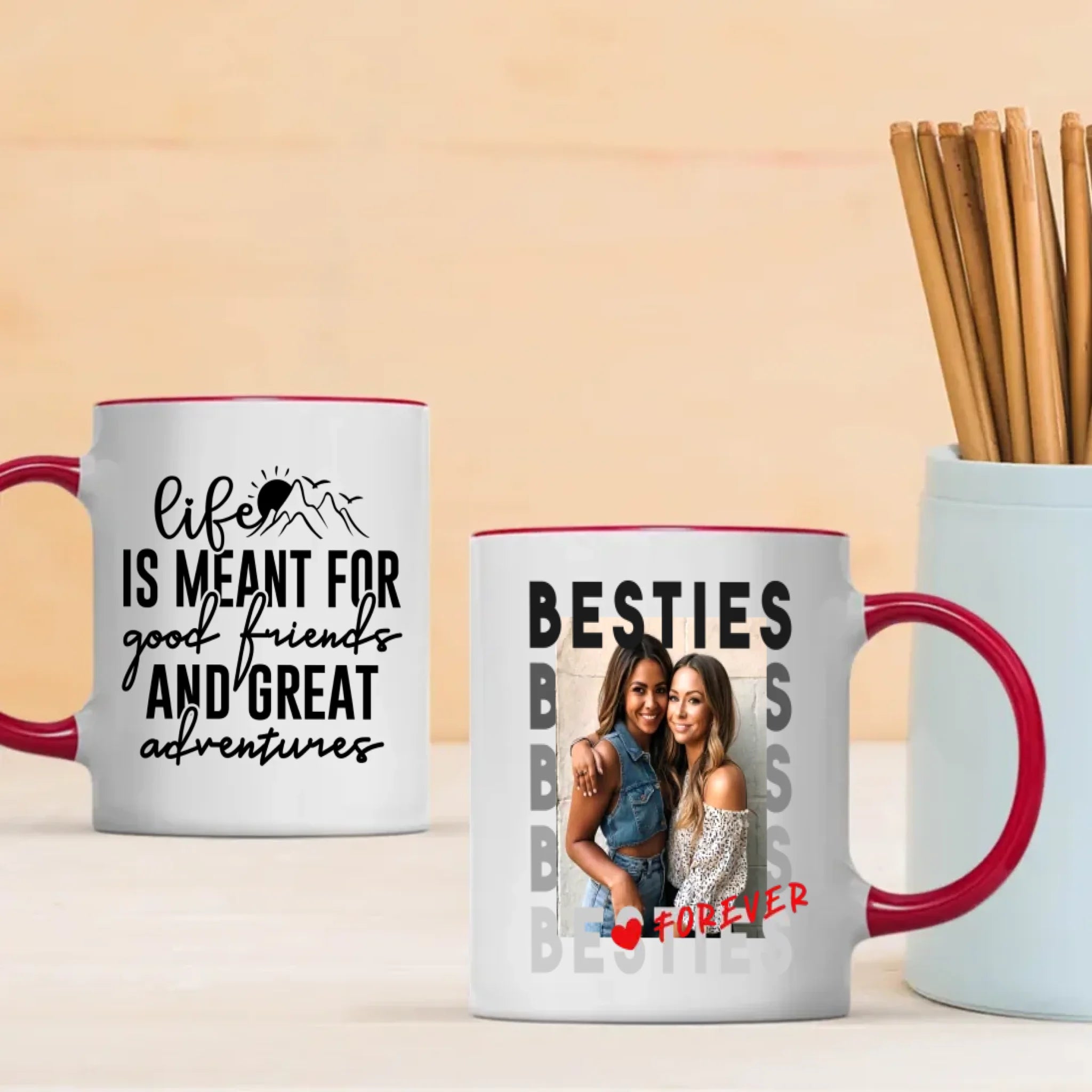 Custom Best Friend Mug – Friendship That Makes Life Brighter - 89Prints