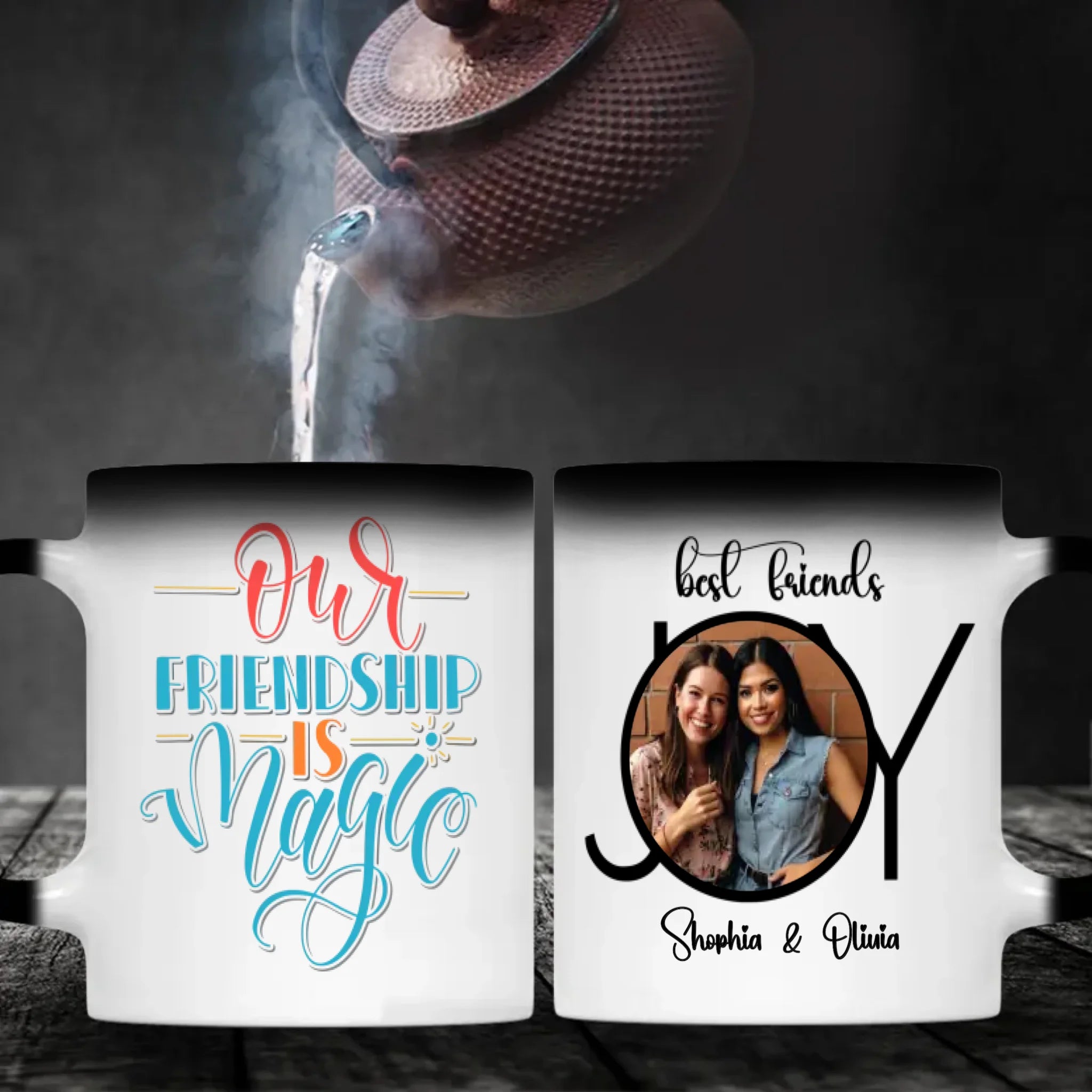 Magical Friendship Mug – Custom Bestie Gift with Names & Photo - 89Prints