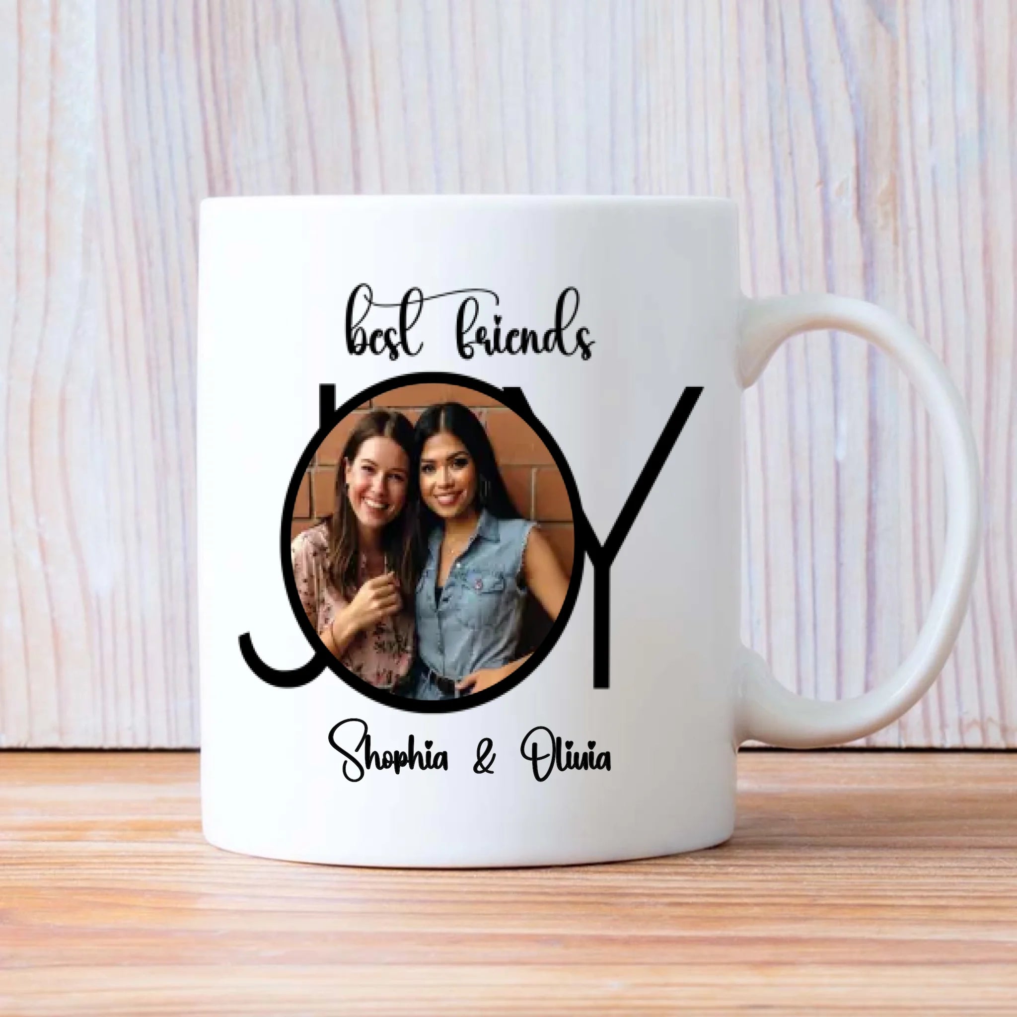 Magical Friendship Mug – Custom Bestie Gift with Names & Photo - 89Prints