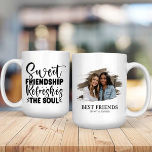 Best Friends Forever – Personalized Mug with Sweet Friendship Quote - 89Prints