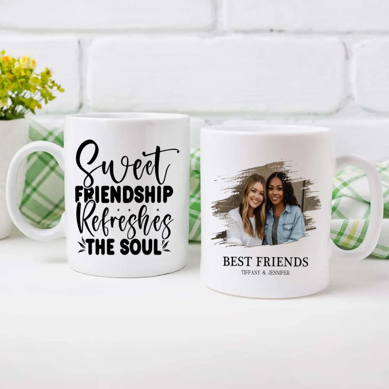 Best Friends Forever – Personalized Mug with Sweet Friendship Quote - 89Prints