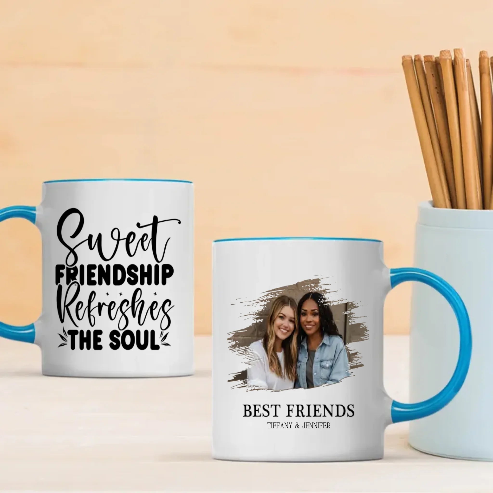 Best Friends Forever – Personalized Mug with Sweet Friendship Quote - 89Prints