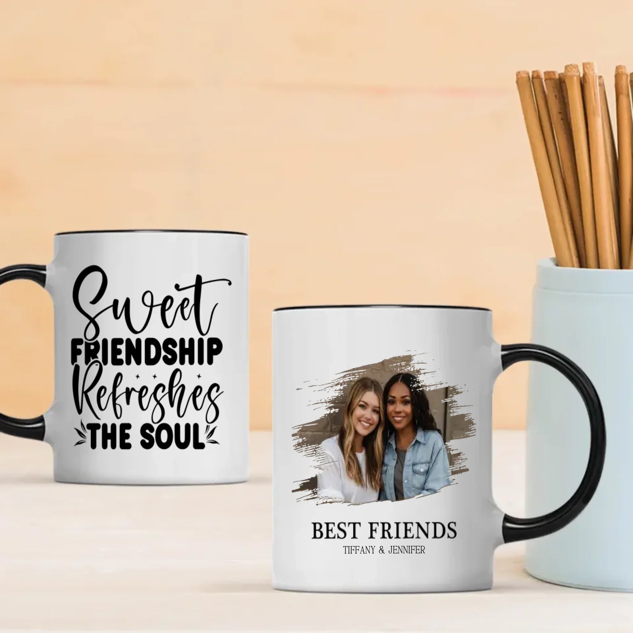 Best Friends Forever – Personalized Mug with Sweet Friendship Quote - 89Prints