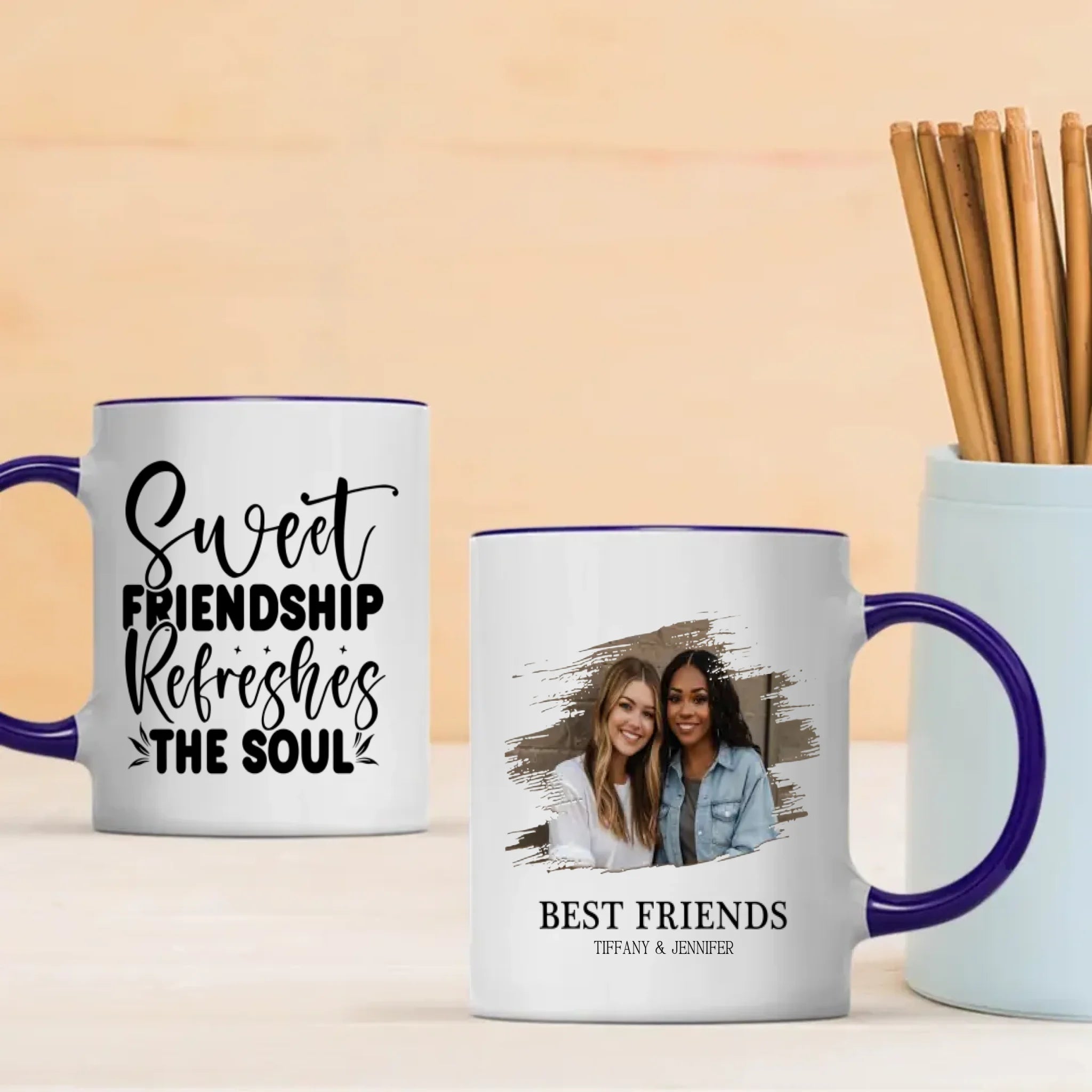 Best Friends Forever – Personalized Mug with Sweet Friendship Quote - 89Prints