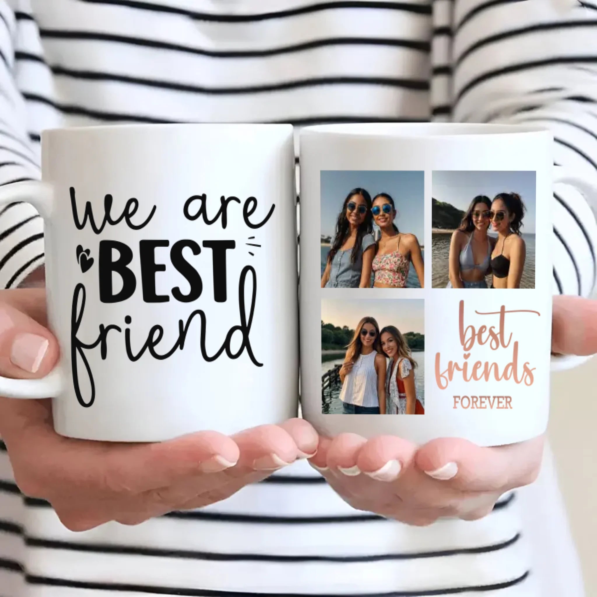 Cute Personalized Mug – Happiness Is Knowing We Are Best Friends - 89Prints