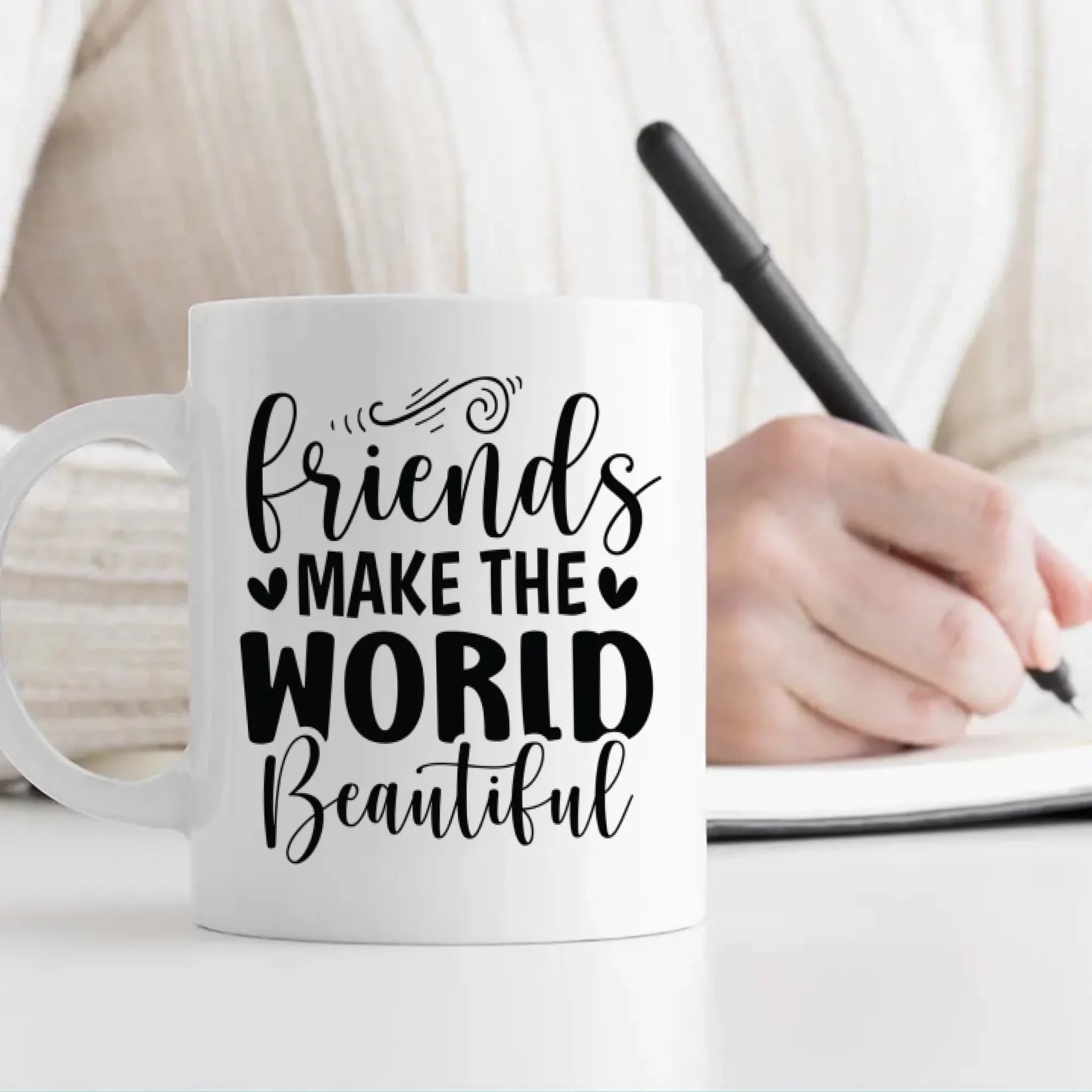 Personalized Mug Gift – Friends Make the World Beautiful - 89Prints