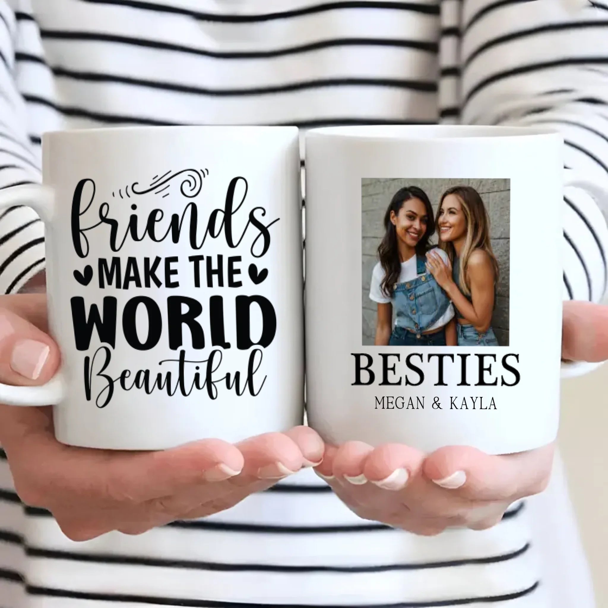 Personalized Mug Gift – Friends Make the World Beautiful - 89Prints