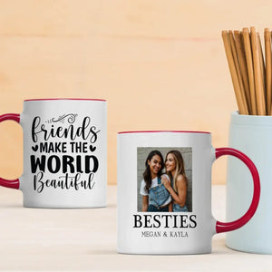 Personalized Mug Gift – Friends Make the World Beautiful - 89Prints