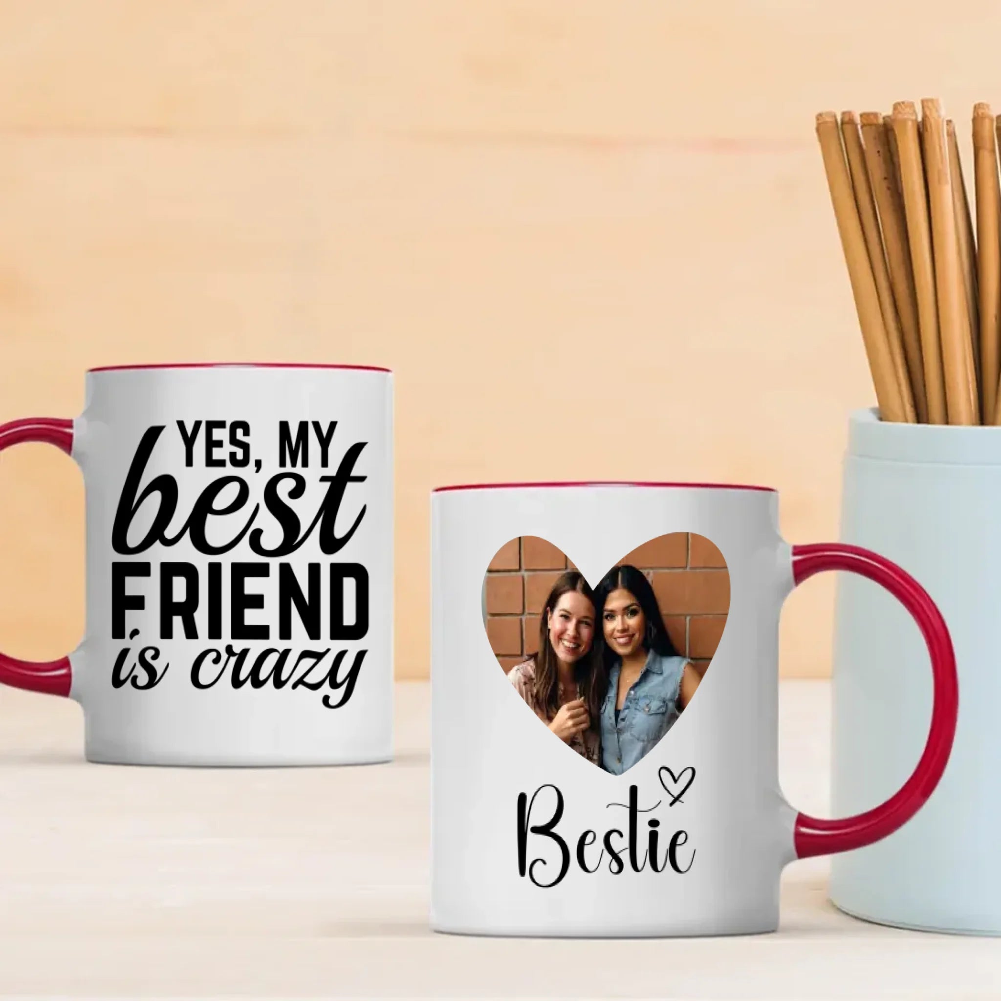 Personalized Mug Gift – Proof That Yes, My Best Friend Is Crazy - 89Prints