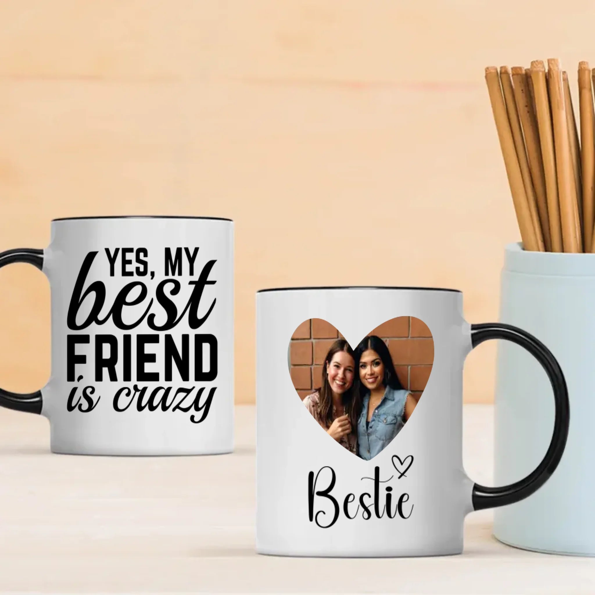 Personalized Mug Gift – Proof That Yes, My Best Friend Is Crazy - 89Prints