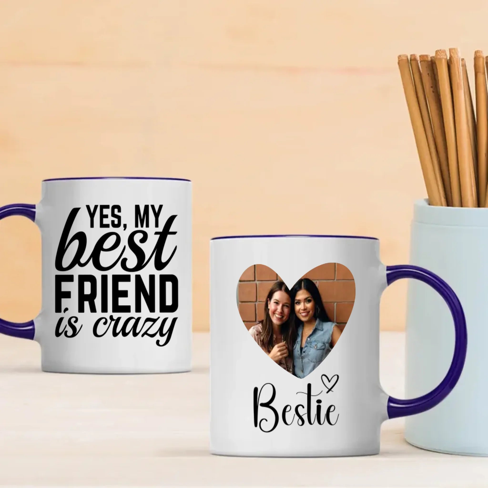 Personalized Mug Gift – Proof That Yes, My Best Friend Is Crazy - 89Prints