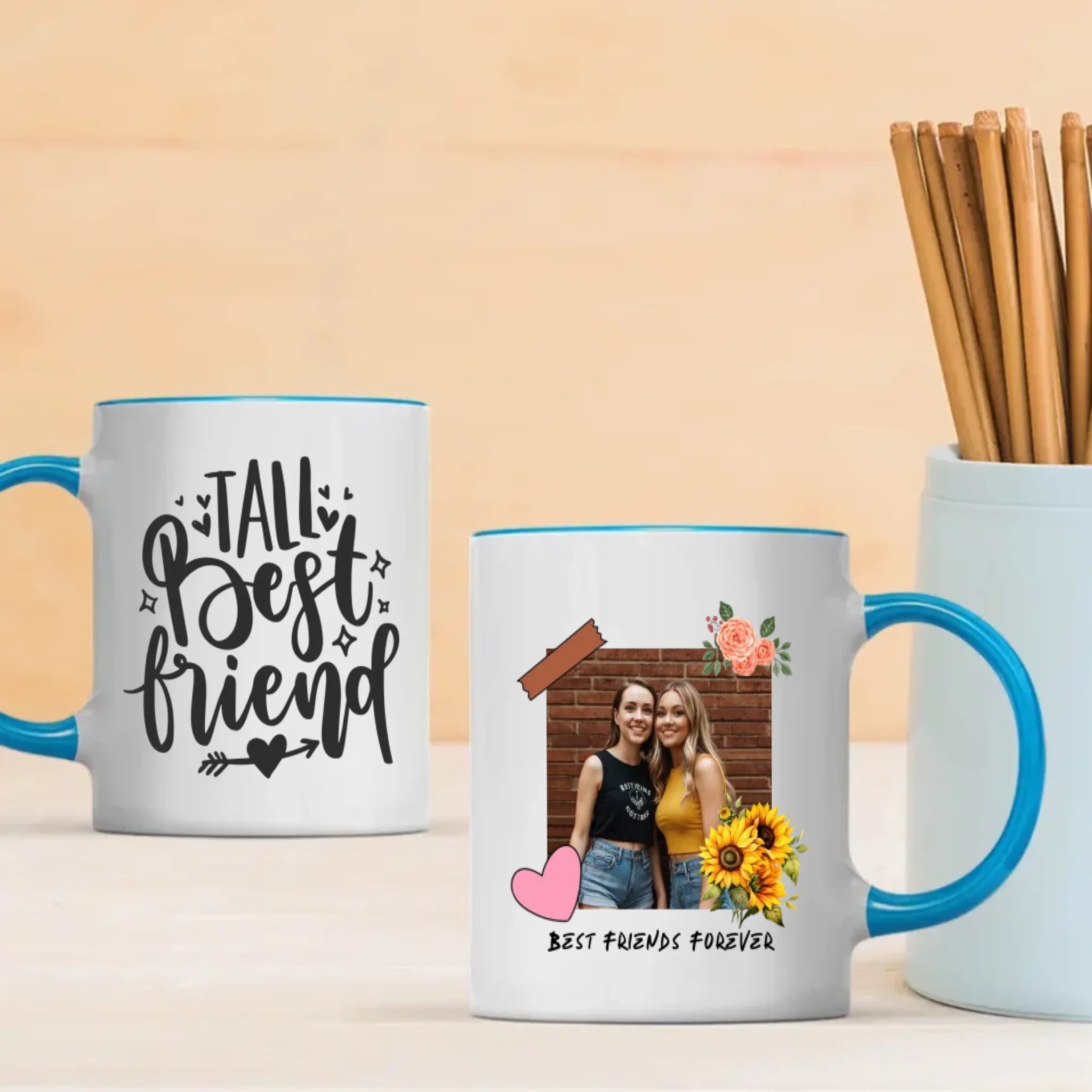 Personalized Tall Best Friend Mug – Funny Gift for Bestie - 89Prints