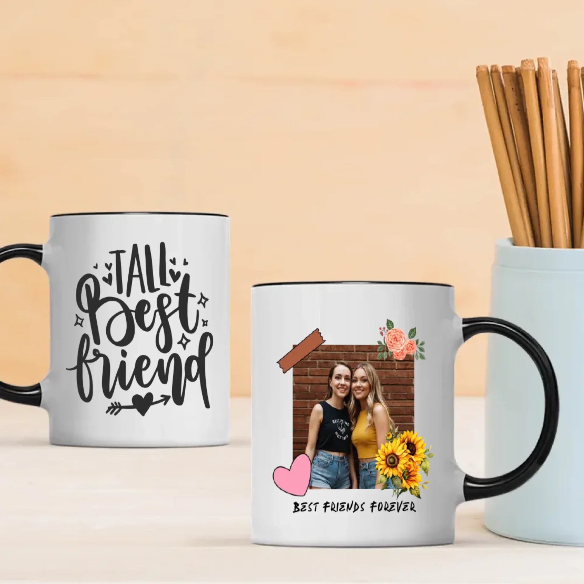 Personalized Tall Best Friend Mug – Funny Gift for Bestie - 89Prints