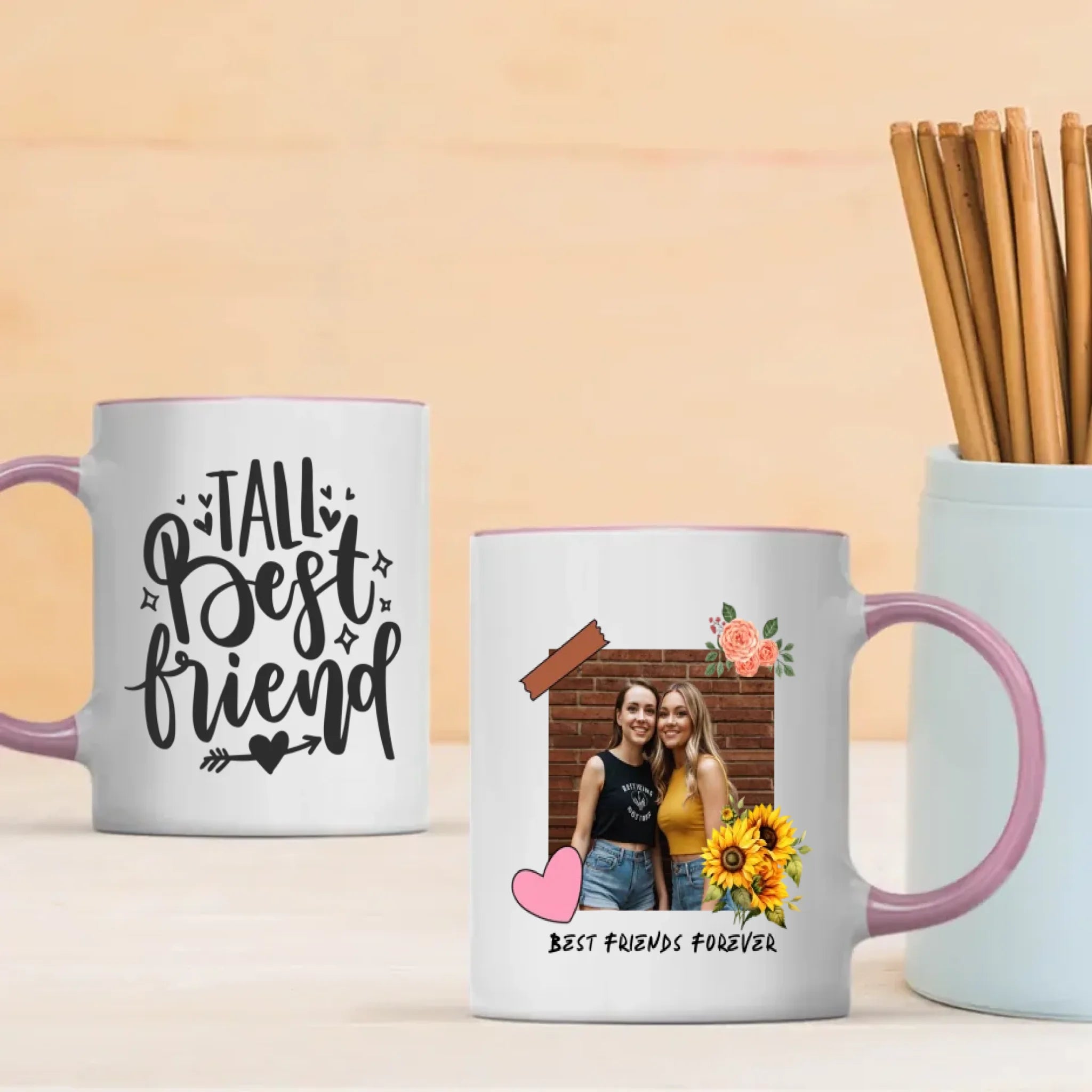 Personalized Tall Best Friend Mug – Funny Gift for Bestie - 89Prints