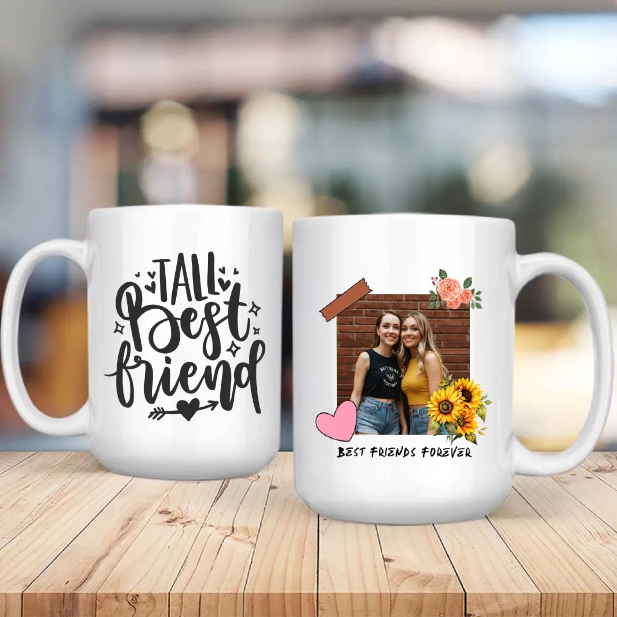 Personalized Tall Best Friend Mug – Funny Gift for Bestie - 89Prints
