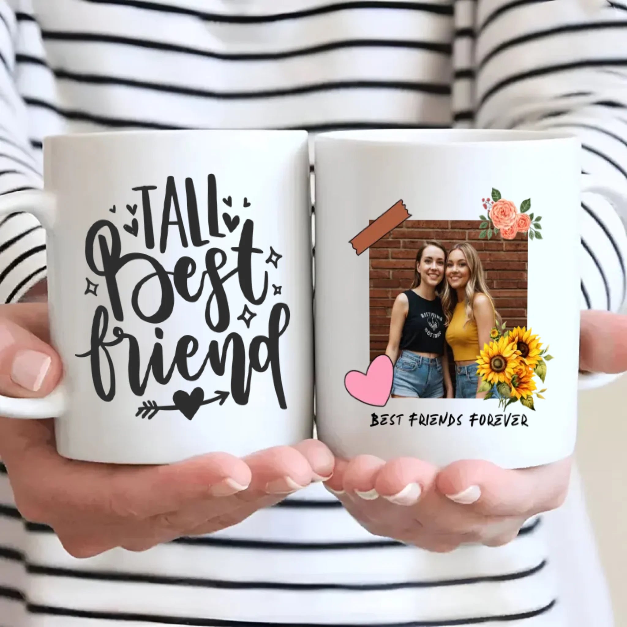 Personalized Tall Best Friend Mug – Funny Gift for Bestie - 89Prints