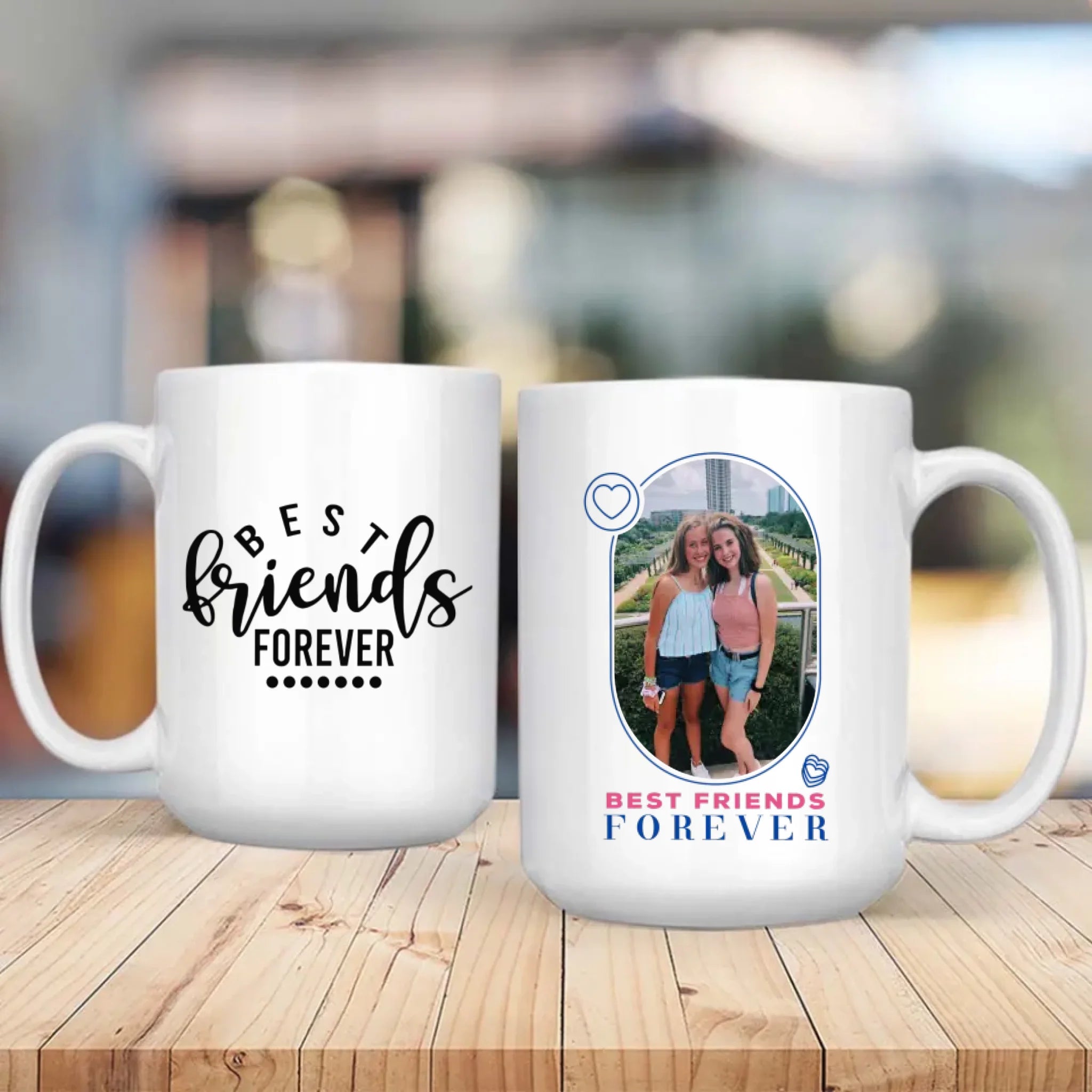 Custom Bestie Mug – Best Friends Forever with Photo & Text-89Prints
