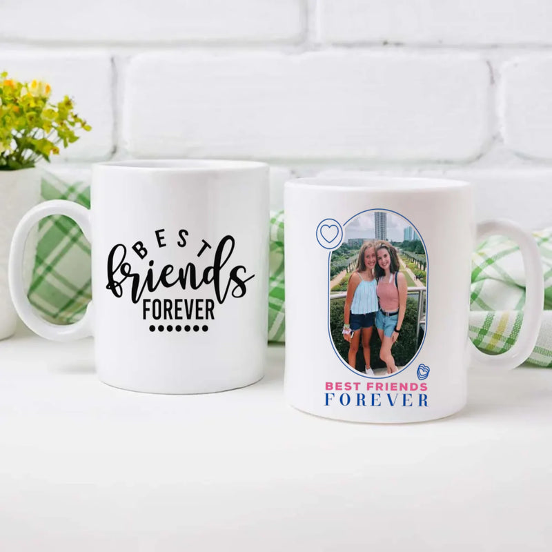 Custom Bestie Mug – Best Friends Forever with Photo & Text-89Prints