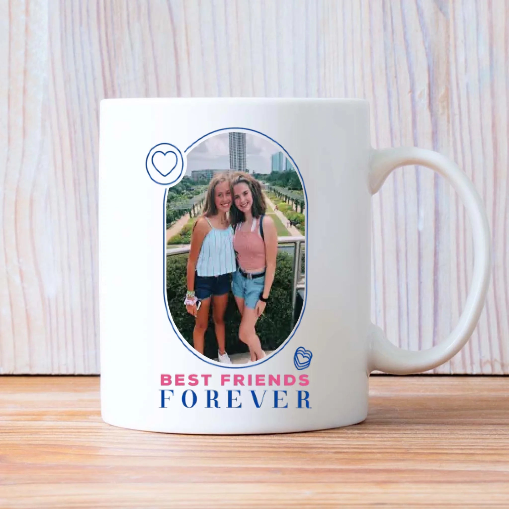 Custom Bestie Mug – Best Friends Forever with Photo & Text-89Prints