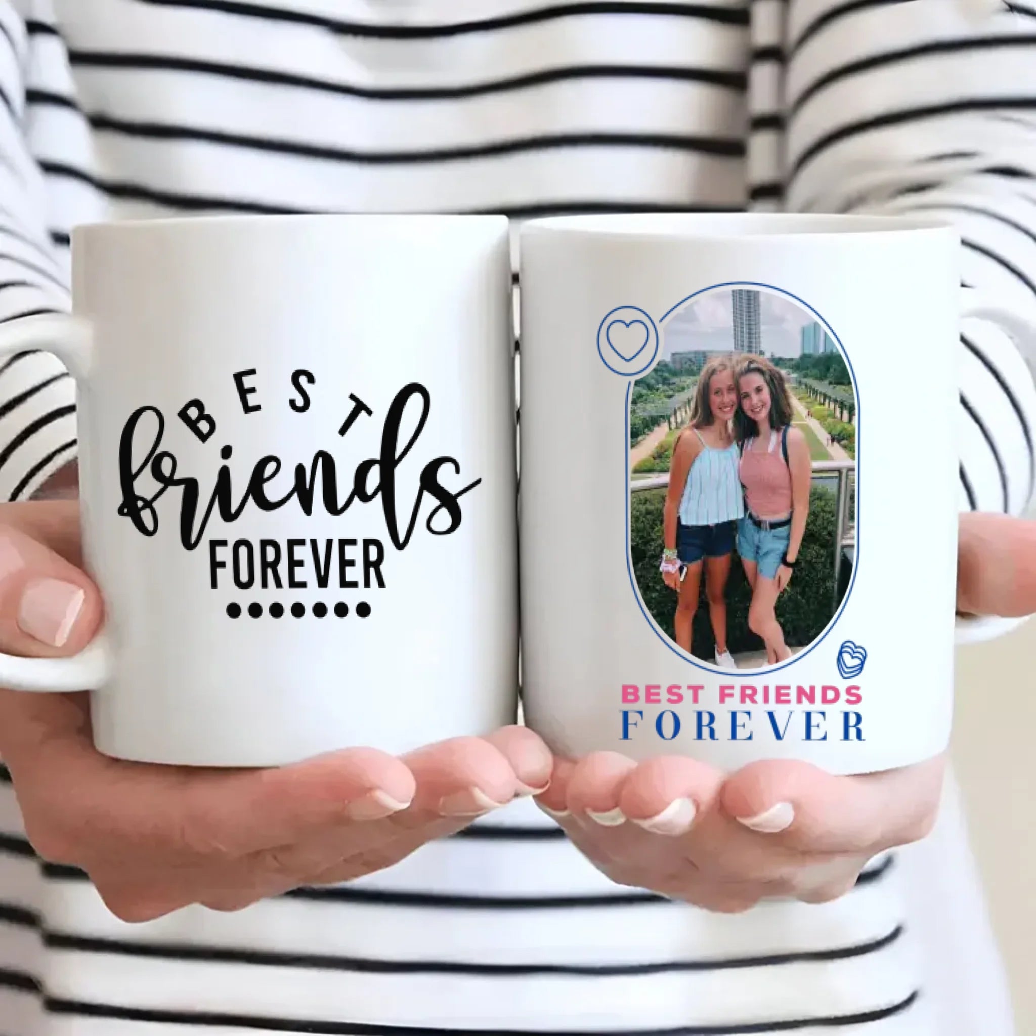 Custom Bestie Mug – Best Friends Forever with Photo & Text-89Prints