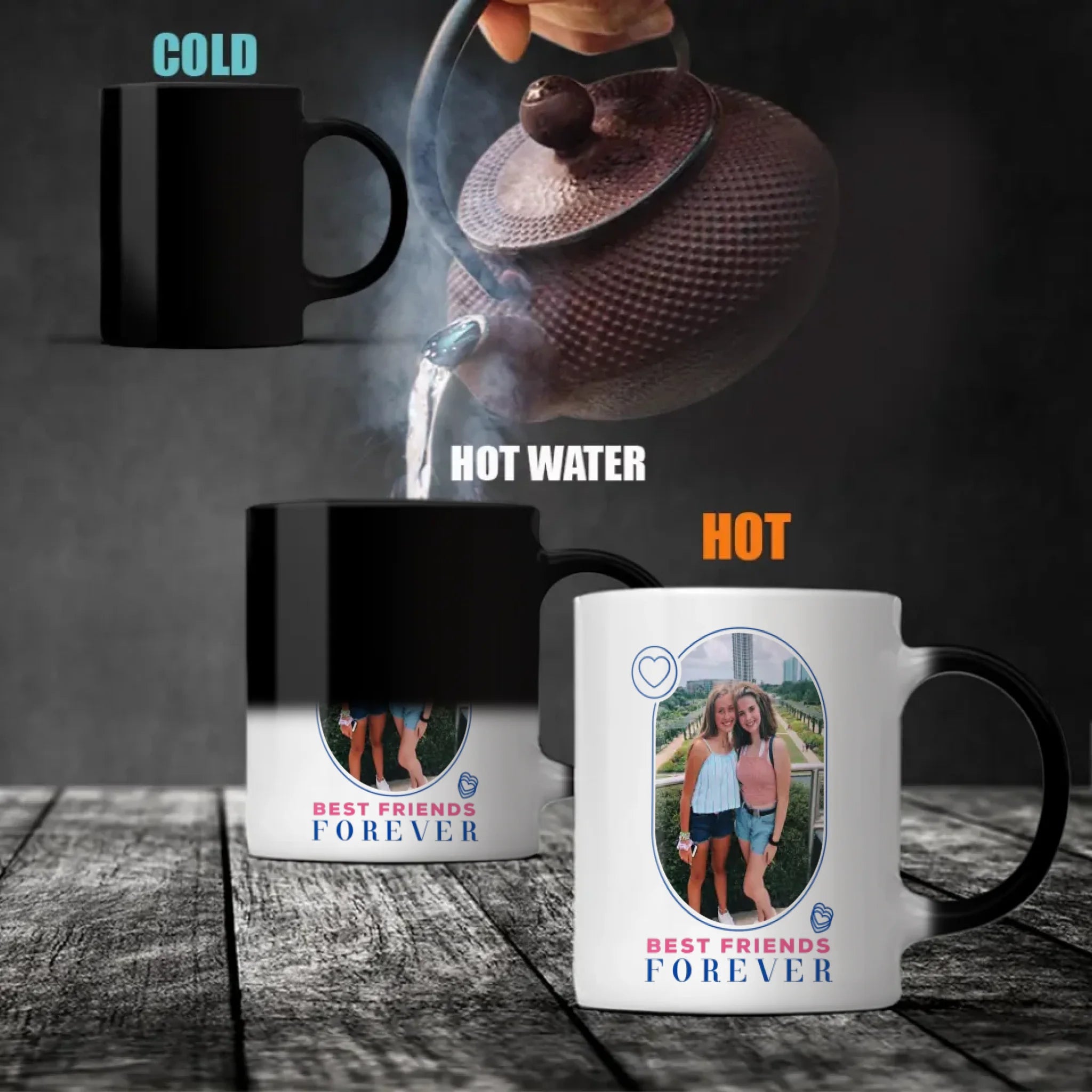 Custom Bestie Mug – Best Friends Forever with Photo & Text-89Prints