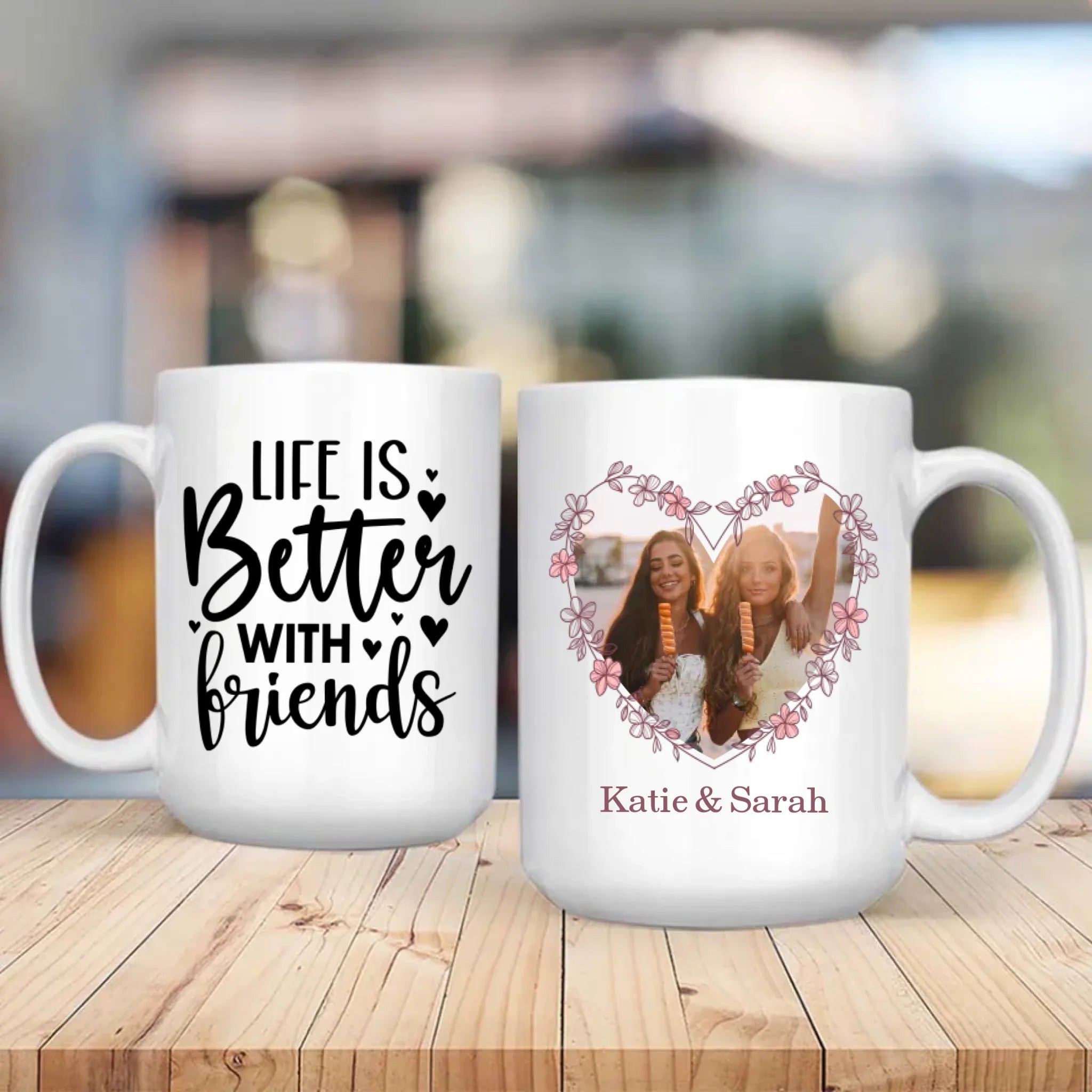 Friendship Quote Ceramic Mug – Life Is Better with Friend Cup – 89Prints