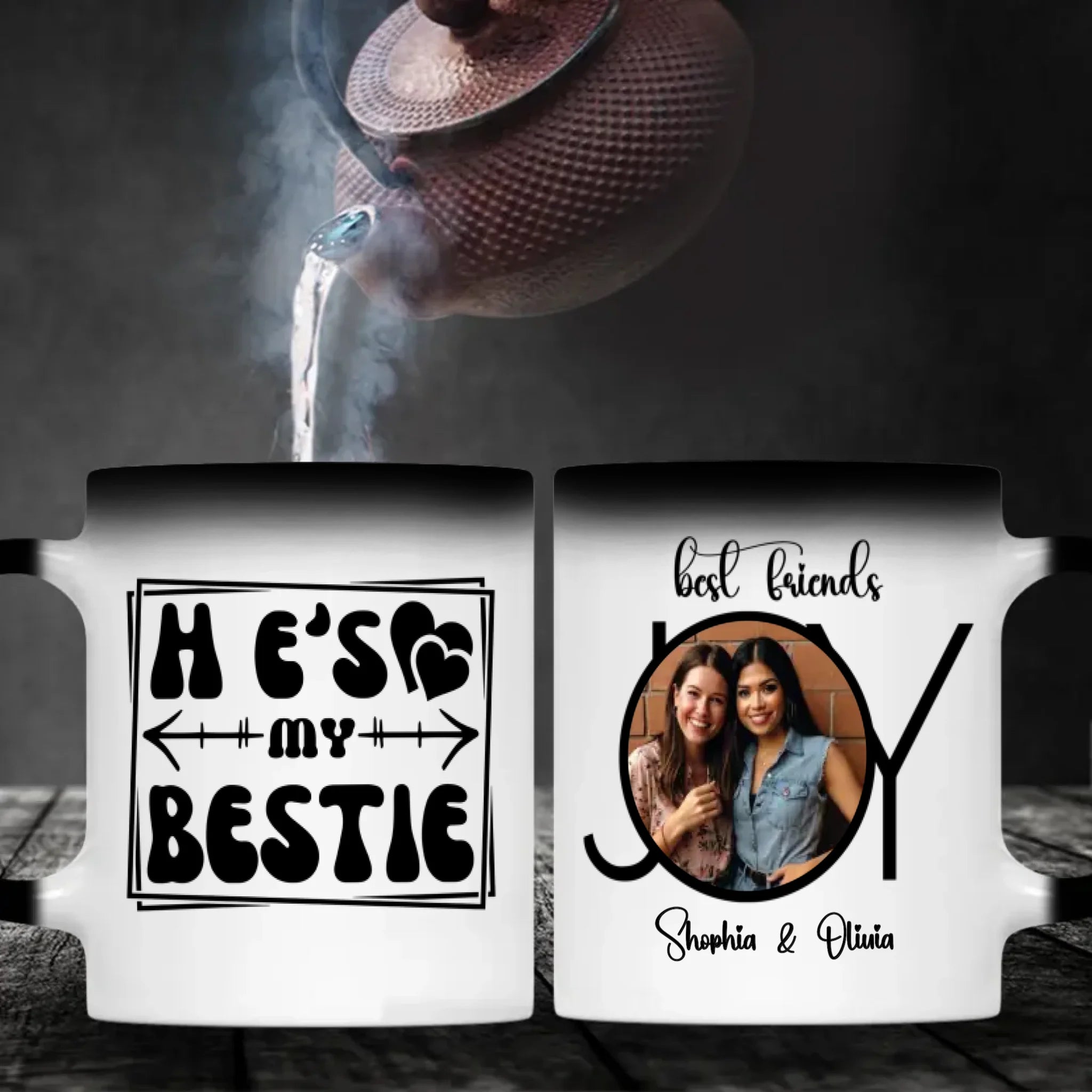 Cute Friendship Gift – He’s My Bestie Mug – 89Prints