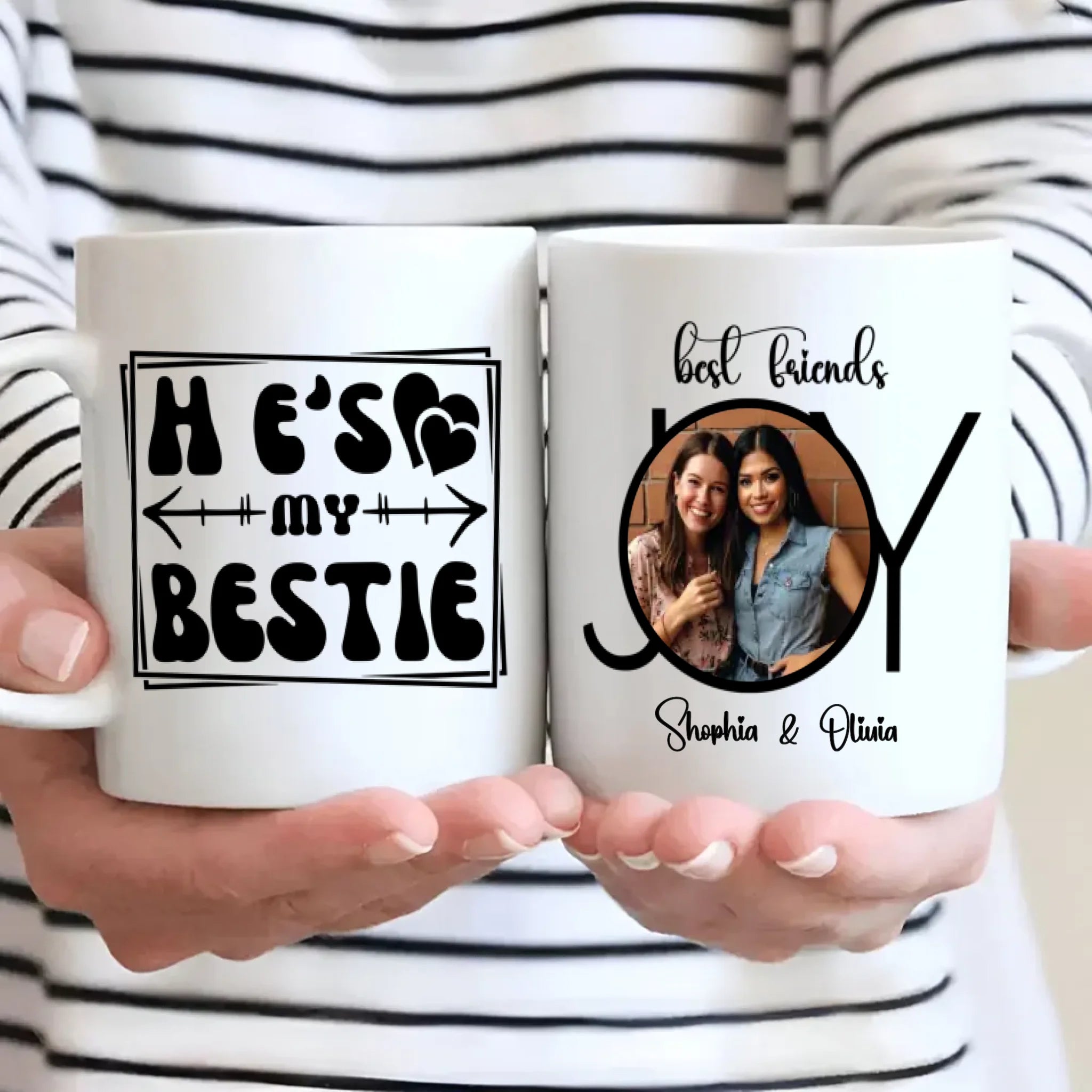 Cute Friendship Gift – He’s My Bestie Mug – 89Prints