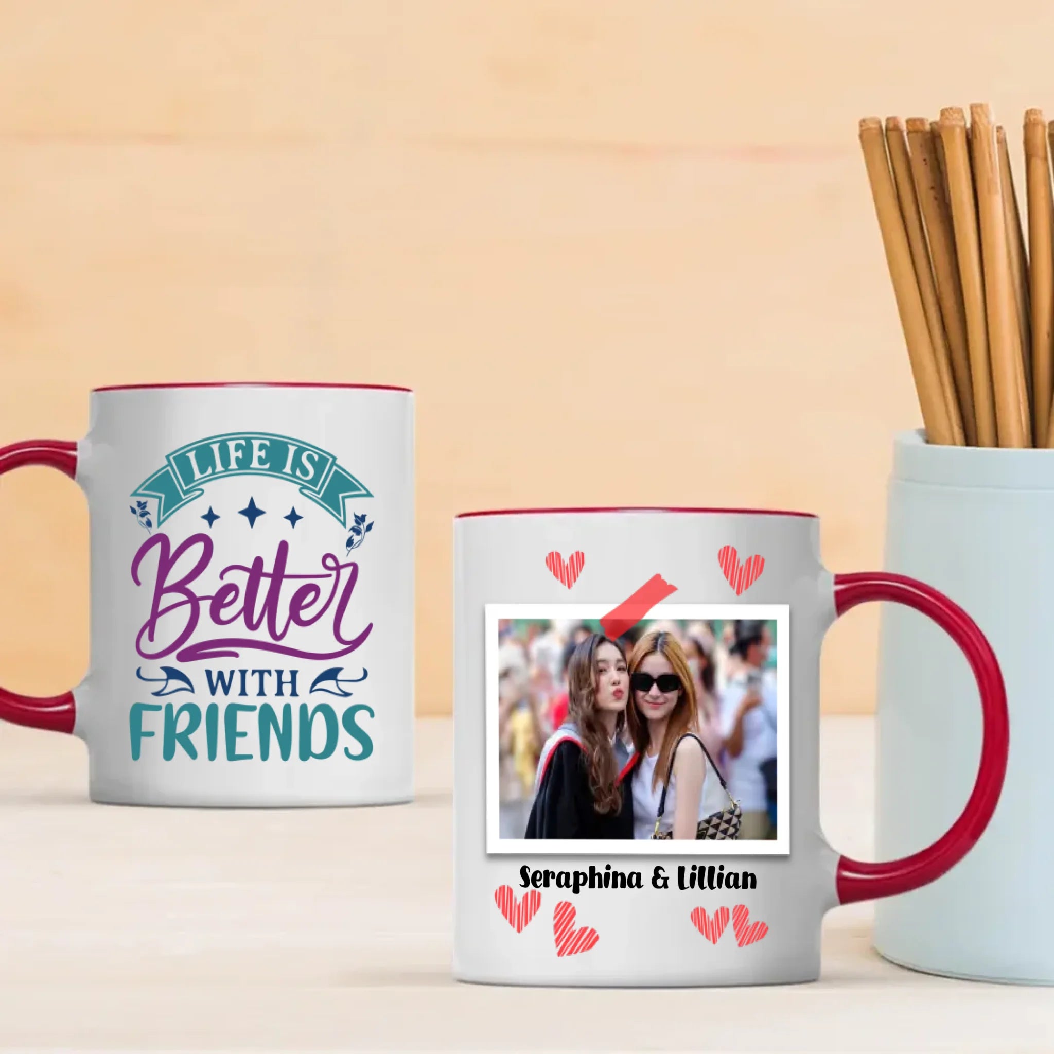 Life Is Better with Friend Mug – Classic Bestie Gift - 89Prints