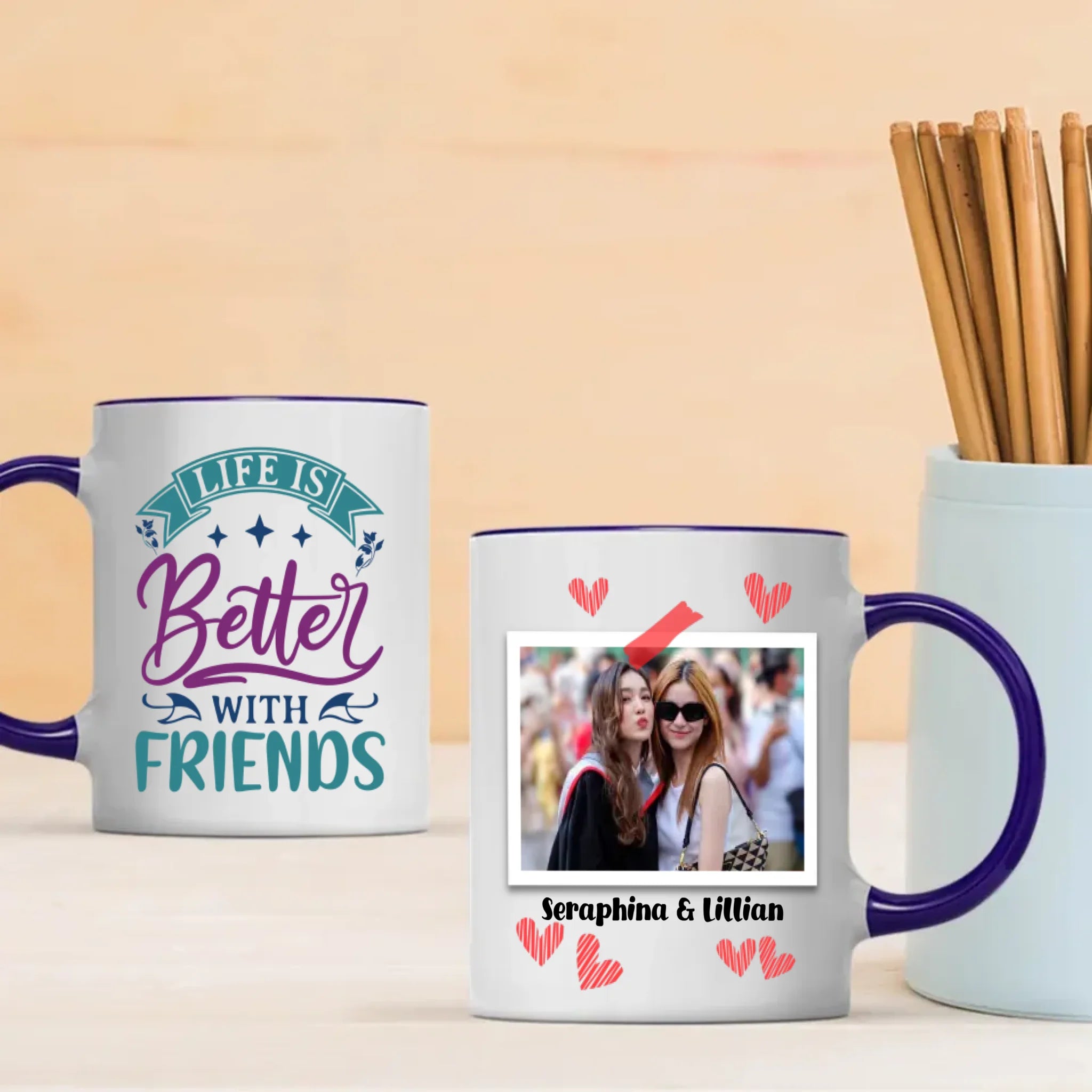 Life Is Better with Friend Mug – Classic Bestie Gift - 89Prints