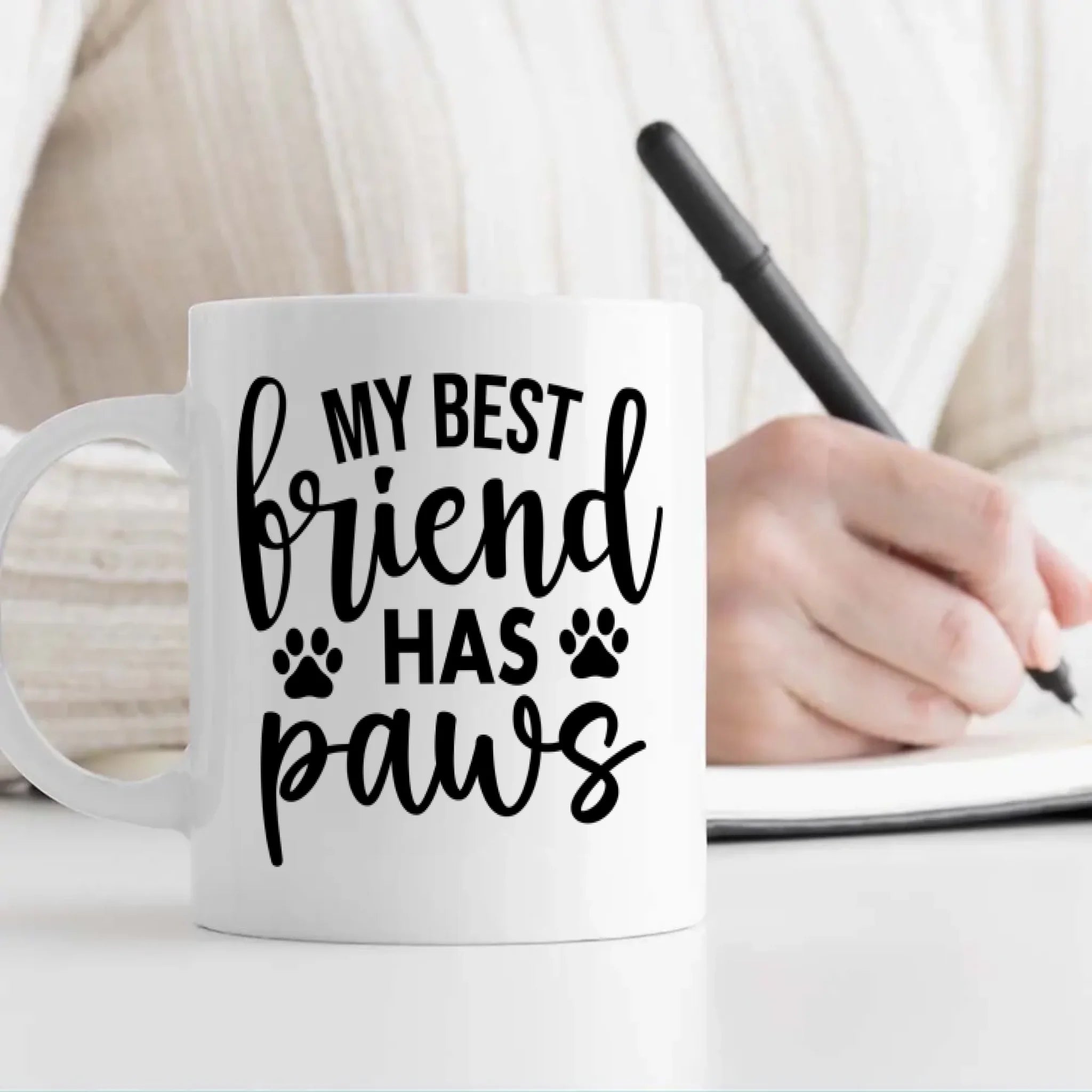 Funny Pet Coffee Cup – My Best Friend Has Paws Mug – 89Prints