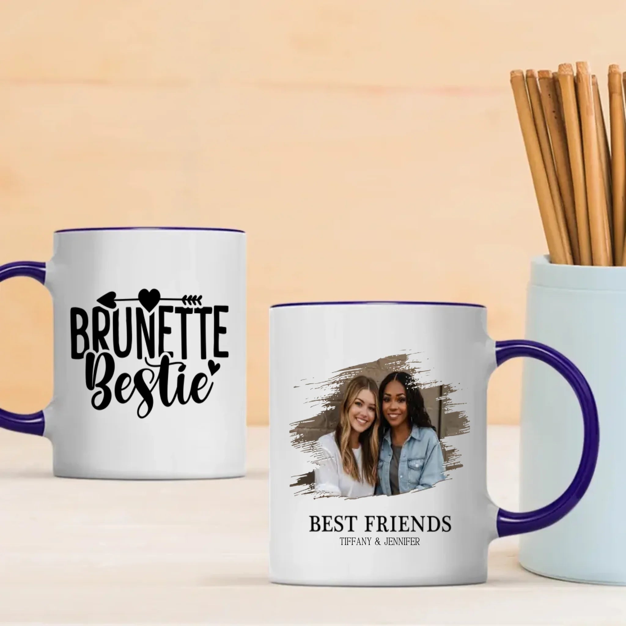 Friendship Gift Mug – Brunette Bestie Cup – 89Prints