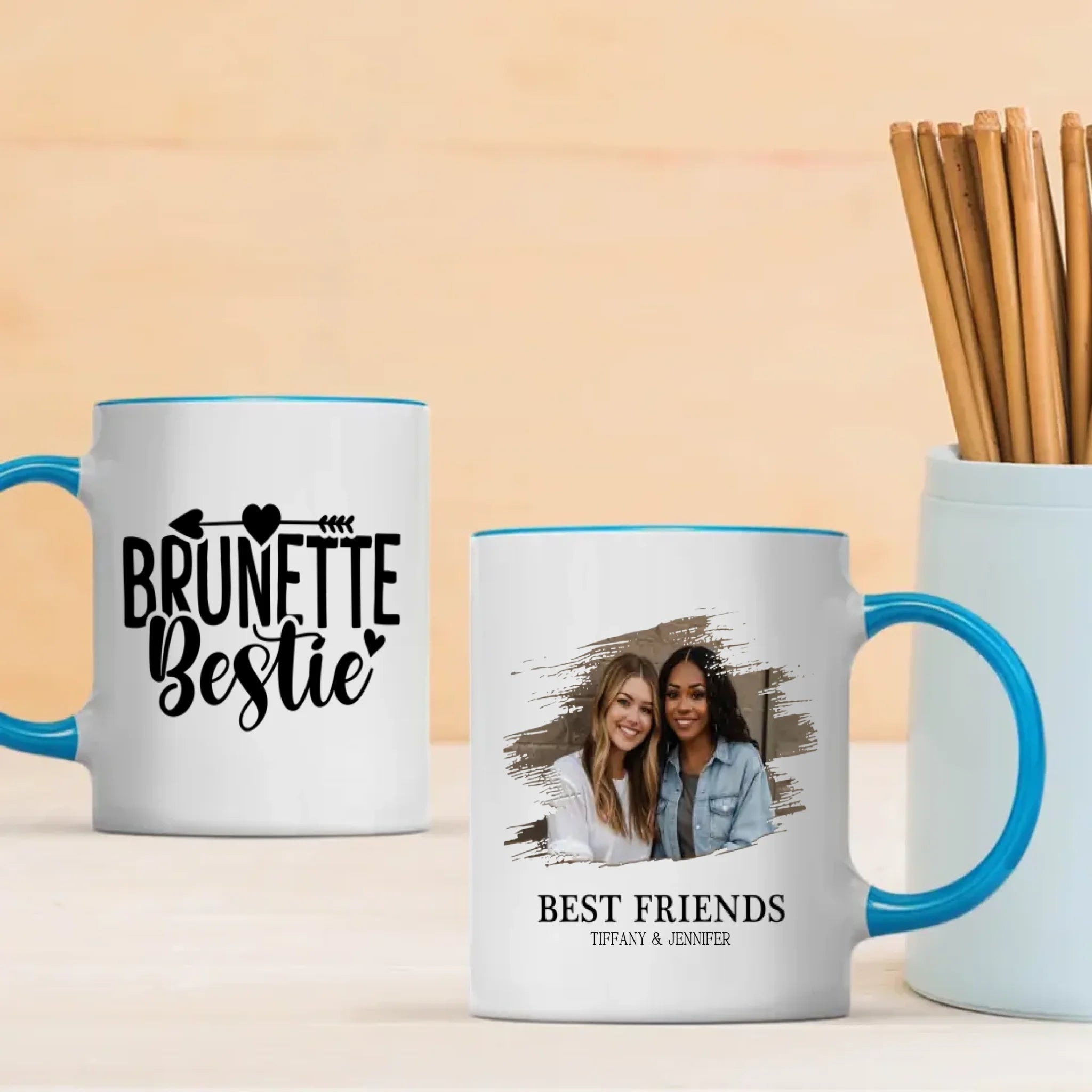 Friendship Gift Mug – Brunette Bestie Cup – 89Prints