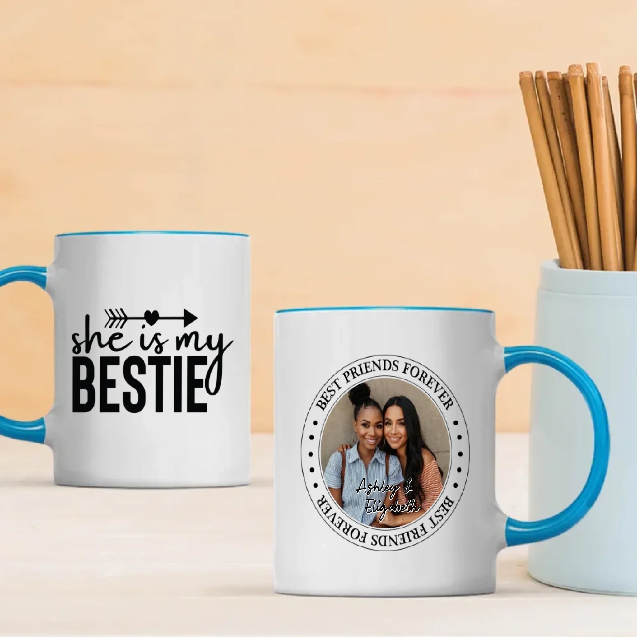Custom Photo Print Mug – She Is My Bestie Cup – 89Prints