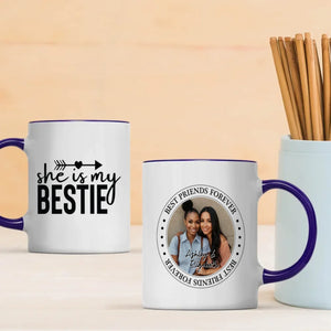 Custom Photo Print Mug – She Is My Bestie Cup – 89Prints