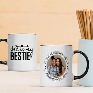 Custom Photo Print Mug – She Is My Bestie Cup – 89Prints