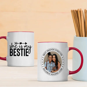 Custom Photo Print Mug – She Is My Bestie Cup – 89Prints