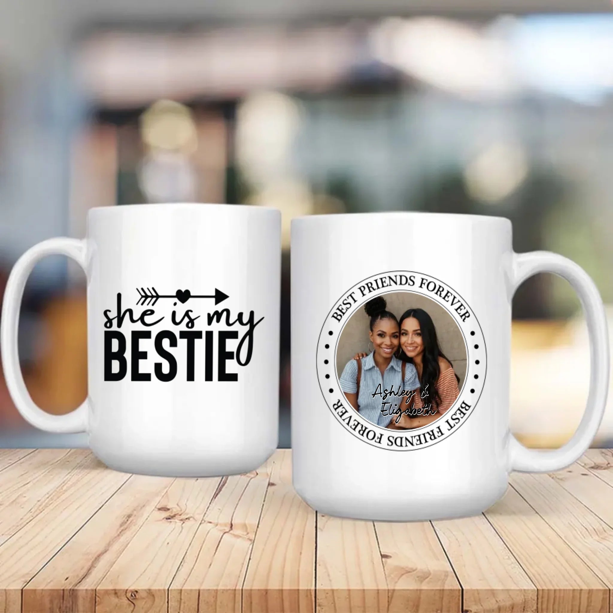 Custom Photo Print Mug – She Is My Bestie Cup – 89Prints