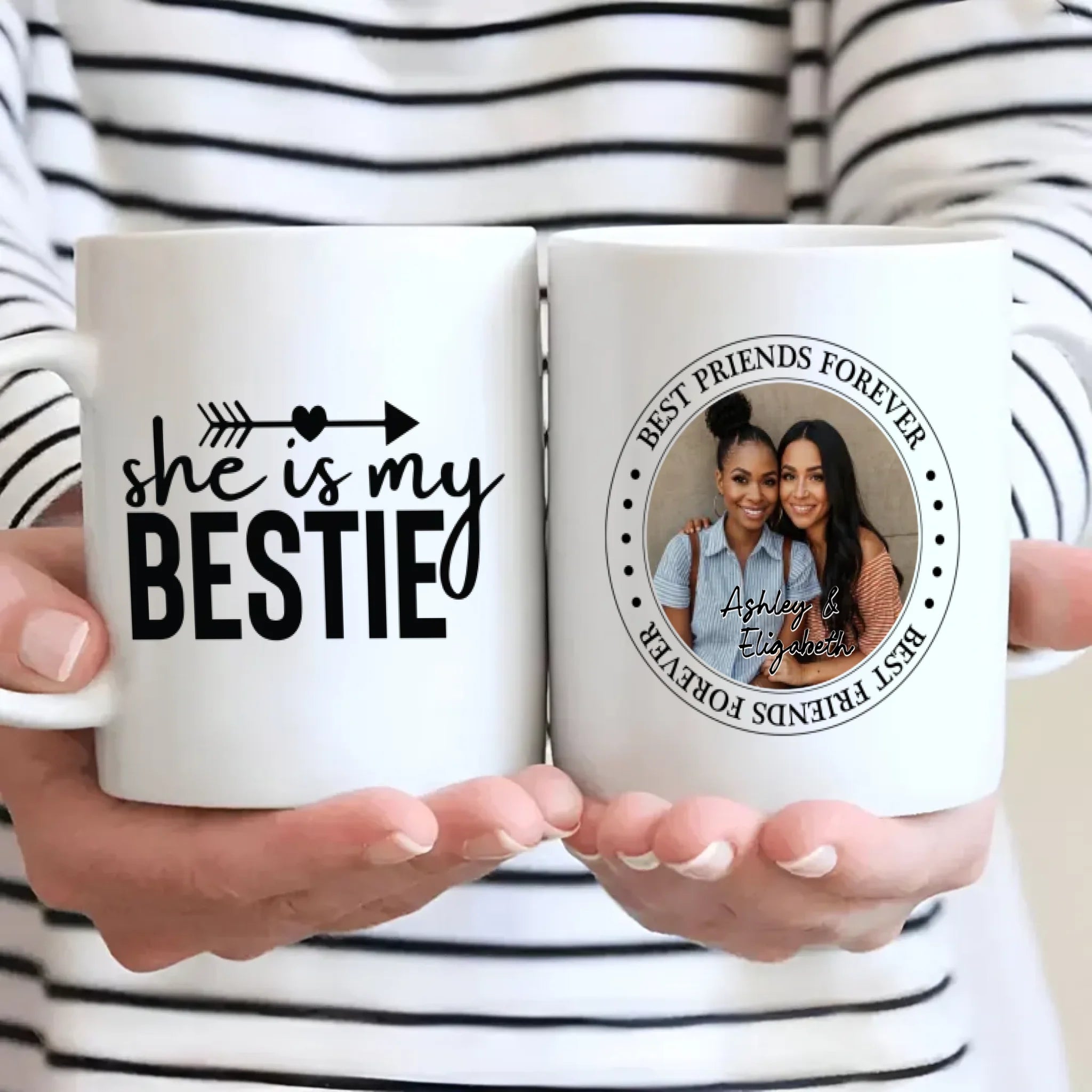 Custom Photo Print Mug – She Is My Bestie Cup – 89Prints