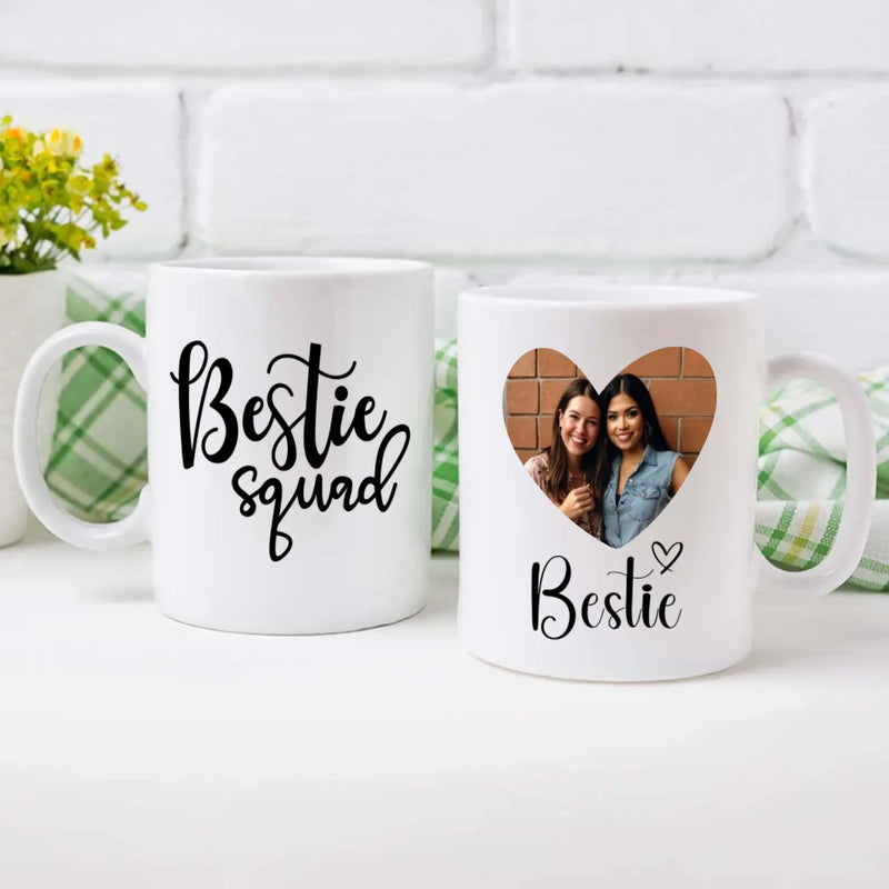 Funny Bestie Squad Mug – Custom Photo Print Cup – 89Prints