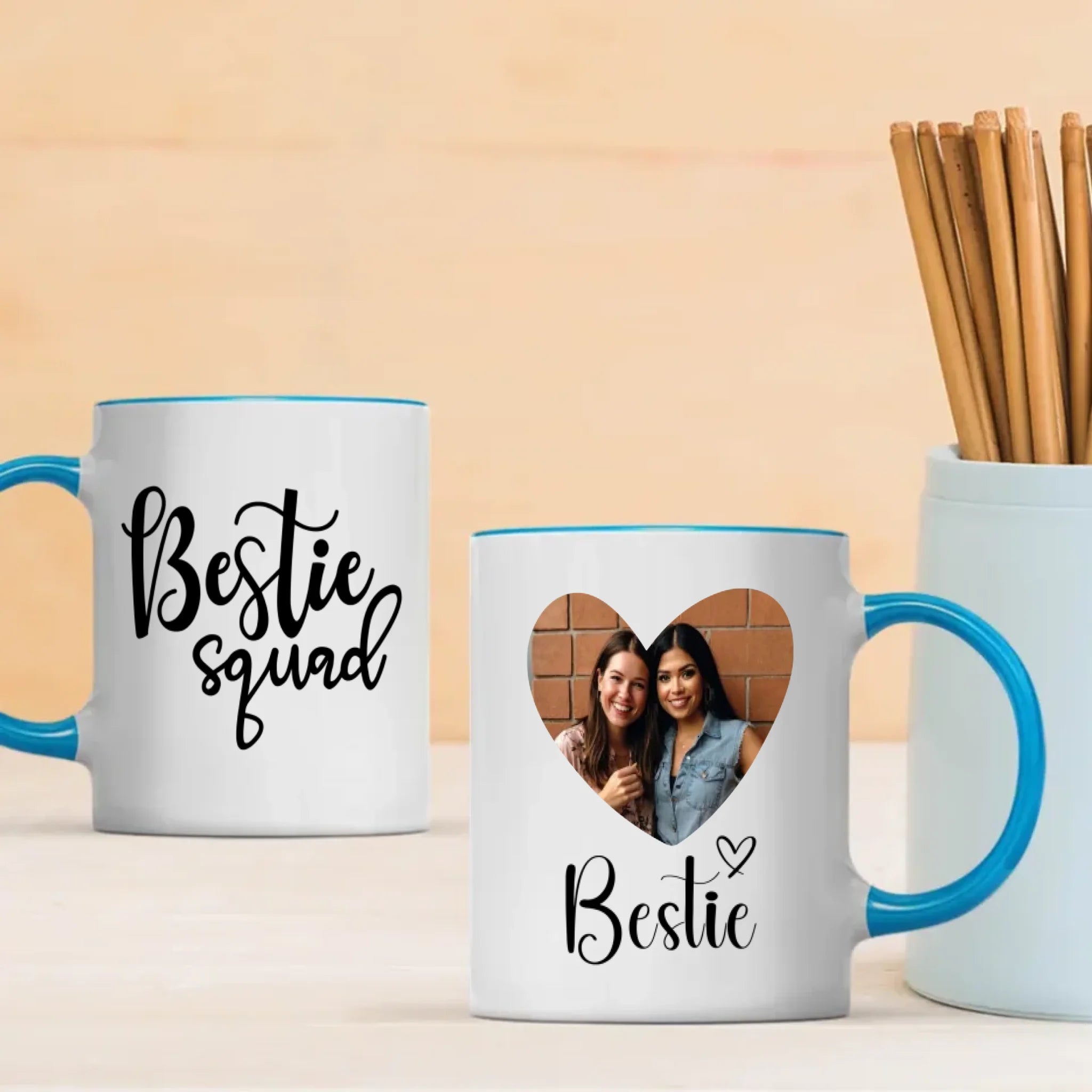 Funny Bestie Squad Mug – Custom Photo Print Cup – 89Prints