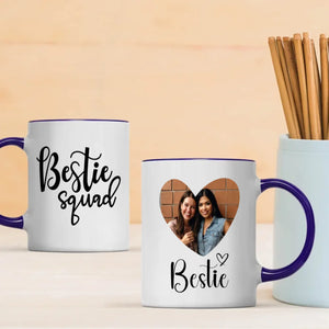 Funny Bestie Squad Mug – Custom Photo Print Cup – 89Prints