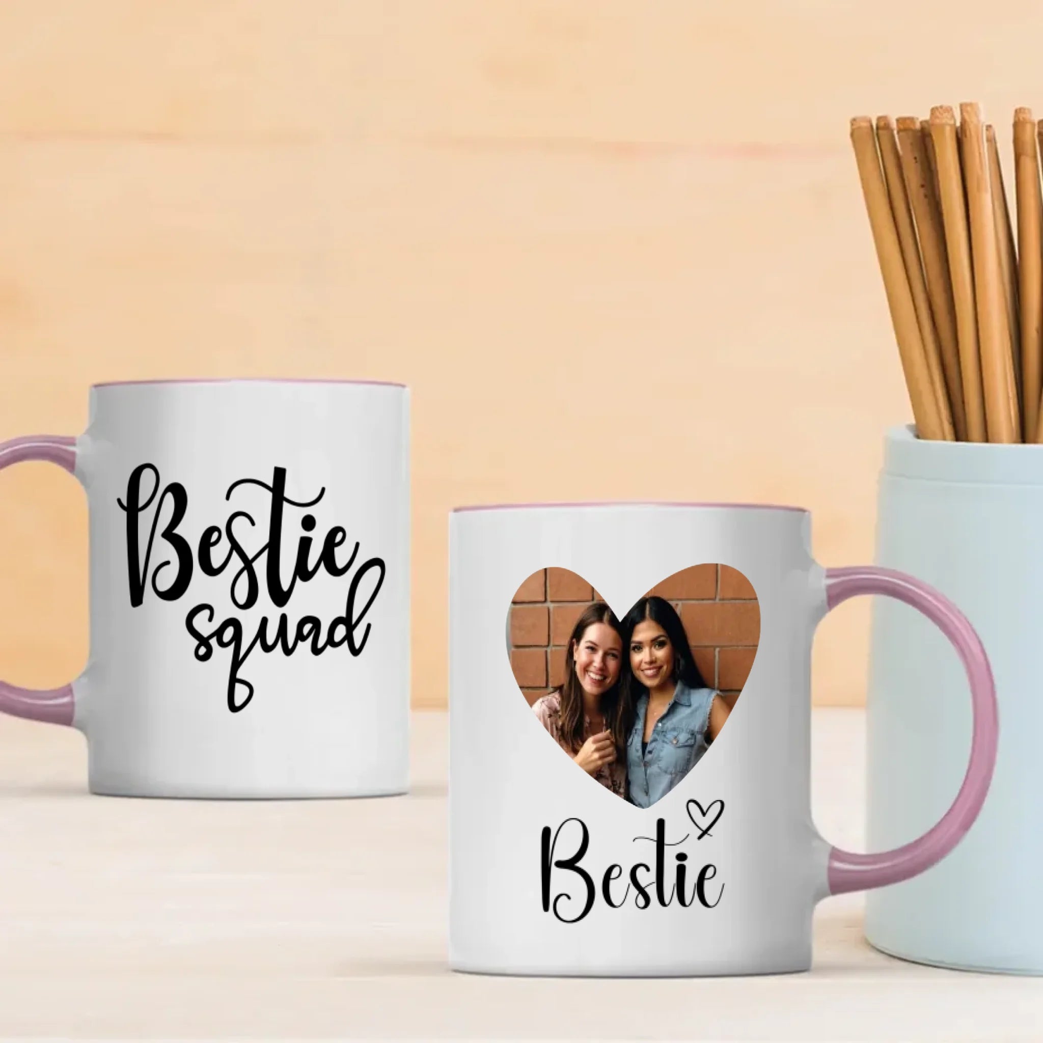 Funny Bestie Squad Mug – Custom Photo Print Cup – 89Prints