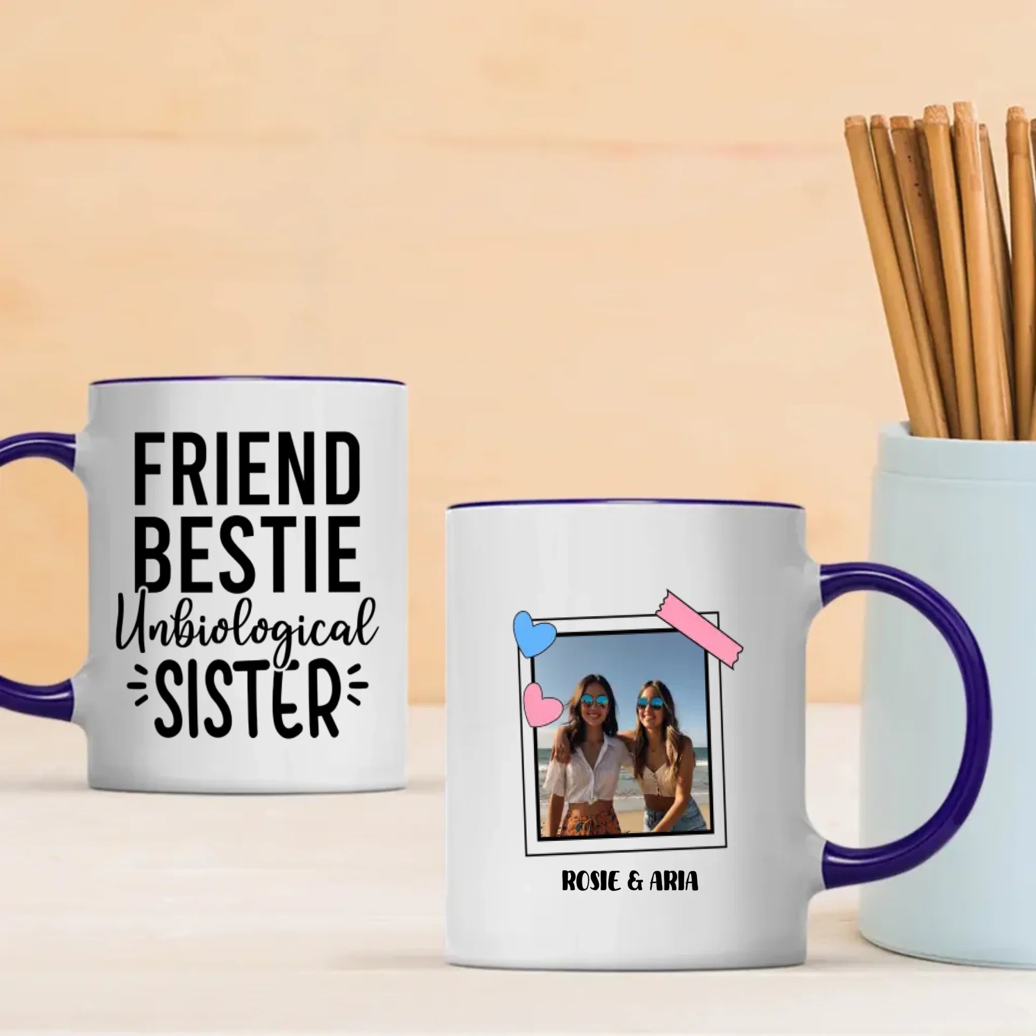 Work Besties Mug – Friend Bestie Unbiological Sister – 89Prints