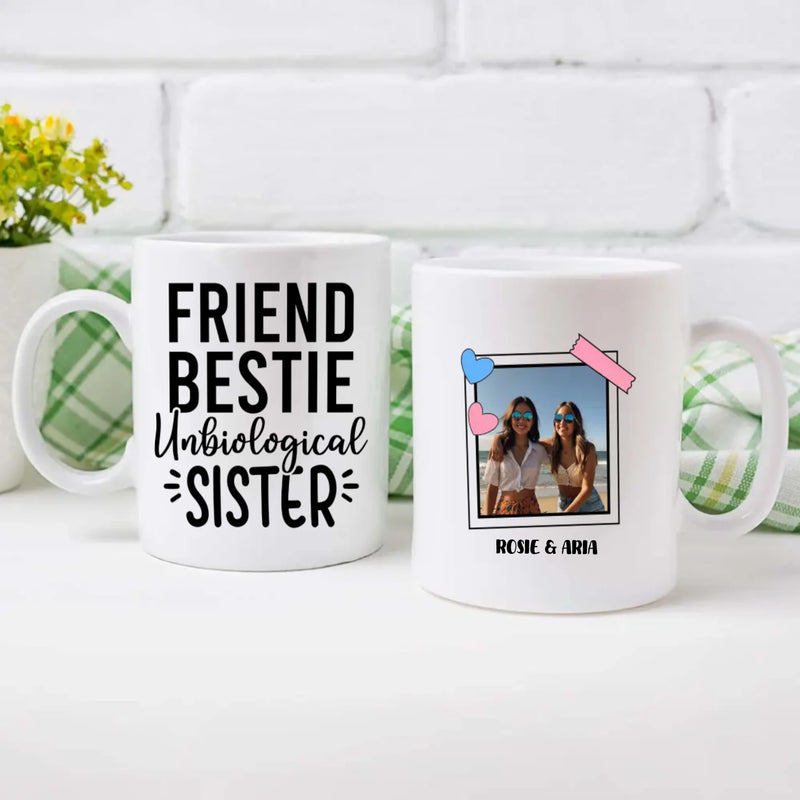 Work Besties Mug – Friend Bestie Unbiological Sister – 89Prints