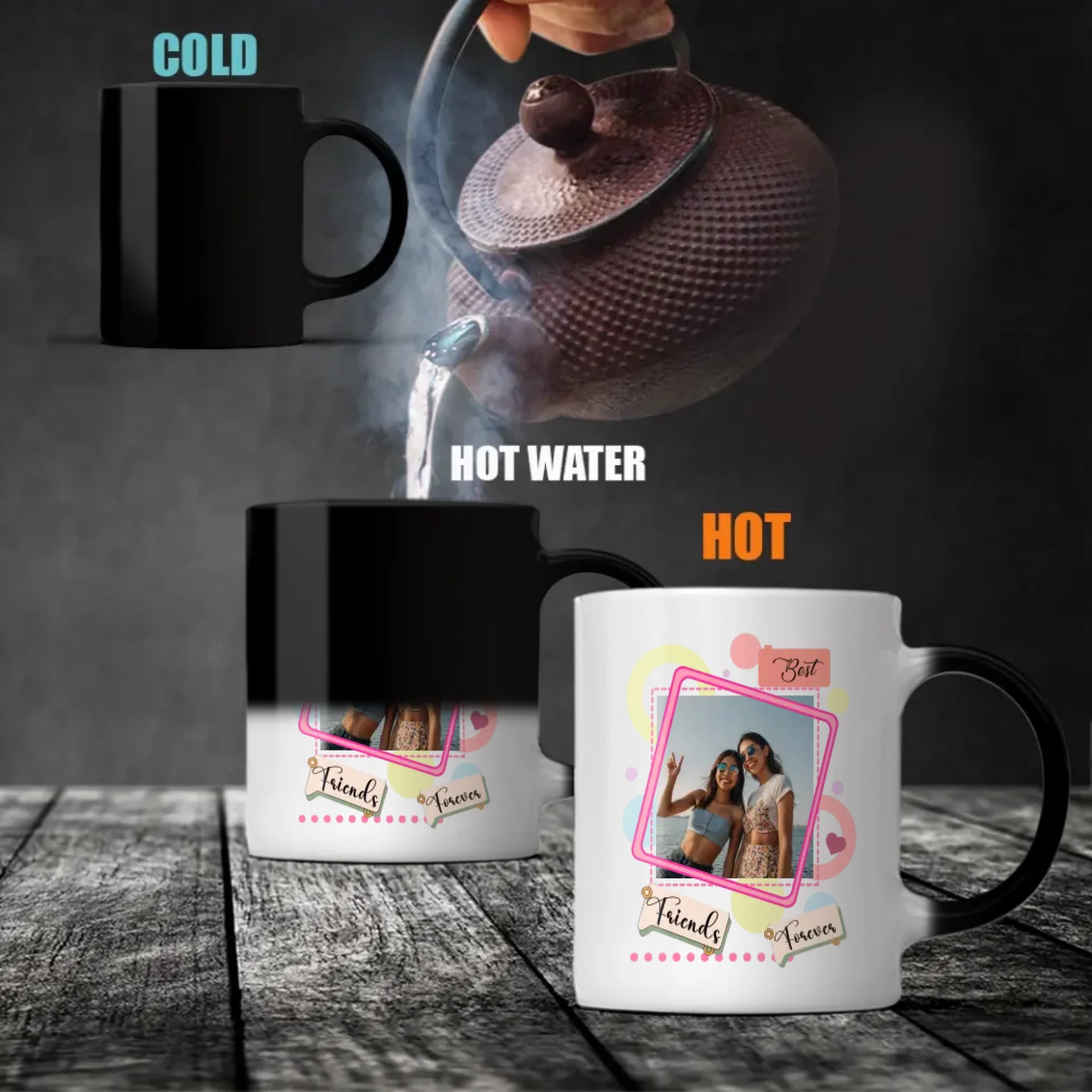BestieMug-Minimalist Short Best Friend Mug – Custom Name Design - 89Prints