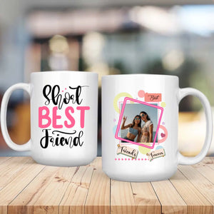 BestieMug-Minimalist Short Best Friend Mug – Custom Name Design - 89Prints