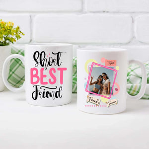 BestieMug-Minimalist Short Best Friend Mug – Custom Name Design - 89Prints