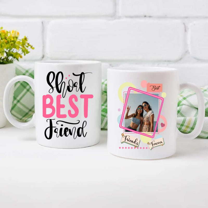 BestieMug-Minimalist Short Best Friend Mug – Custom Name Design - 89Prints